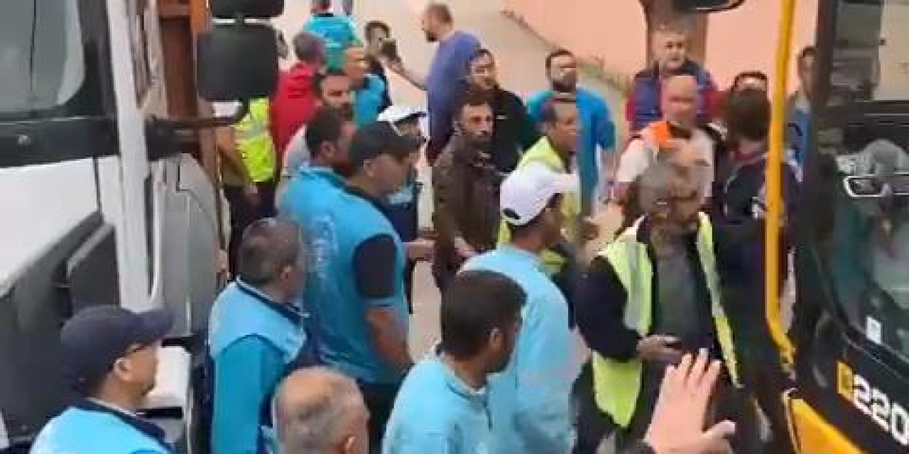 Kocaeli Büyükşehir İle İzmit Belediyesi Ekiplerinin 'Yol Yapım' Kavgası