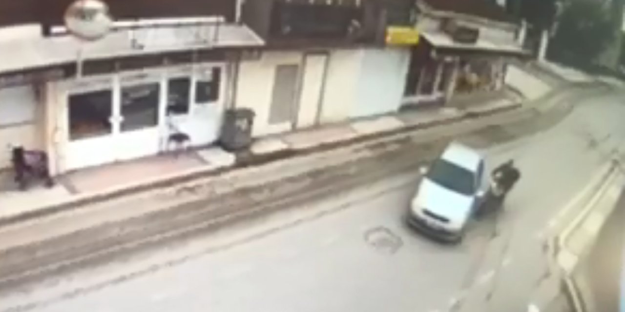 Motosiklet Sürücüsünün Öldüğü Kaza Kamerada