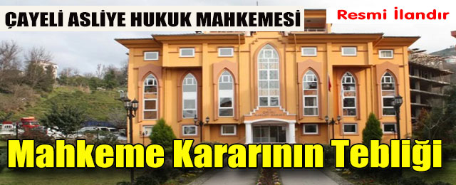 Mahkeme Kararının Tebliği