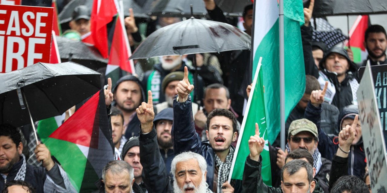 İstanbul-üsküdar'da İsrail Protestosu