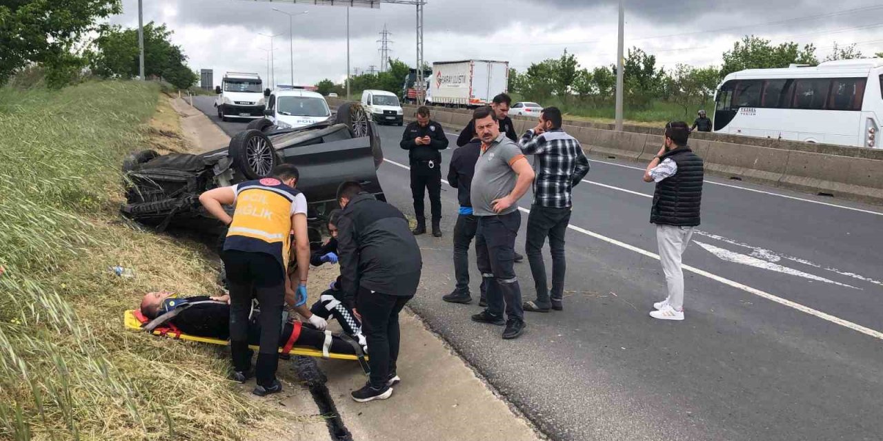 Otomobil Takla Attı: 1 Yaralı