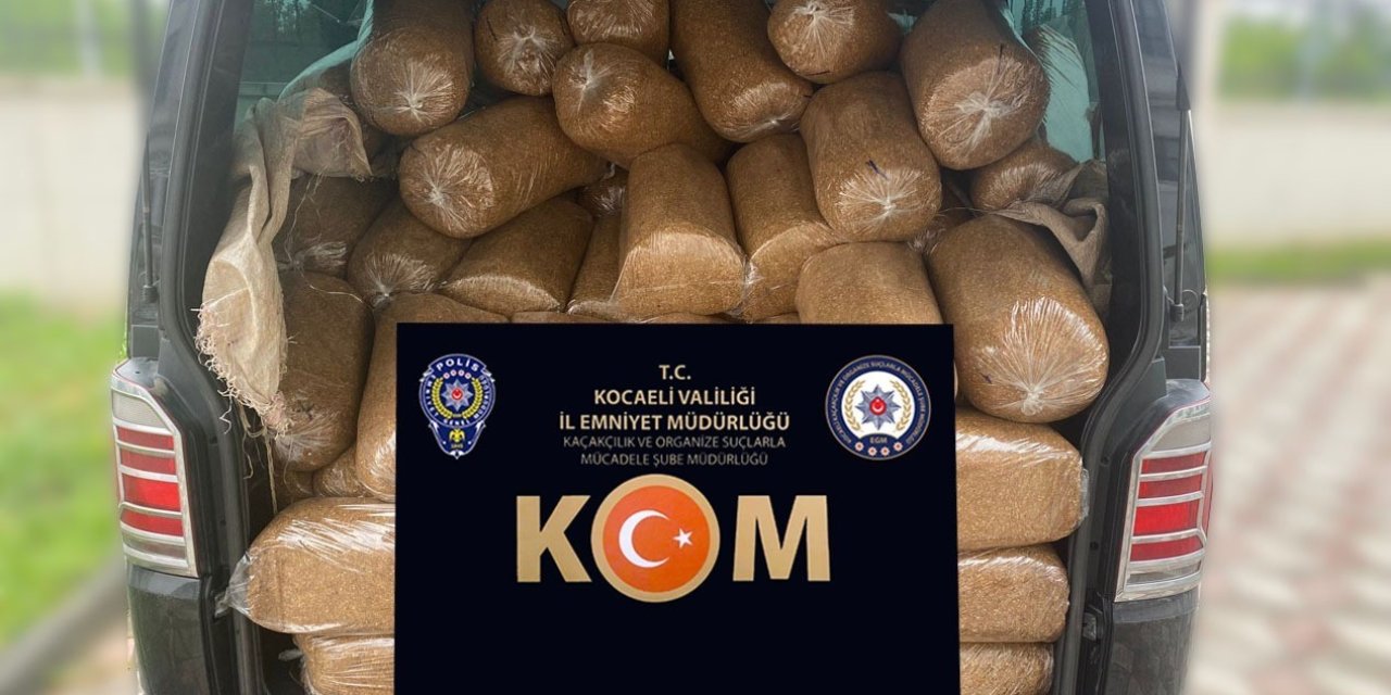 Kocaeli’de 1 Ton 100 Kilo Gümrük Kaçağı Tütün Ele Geçirildi