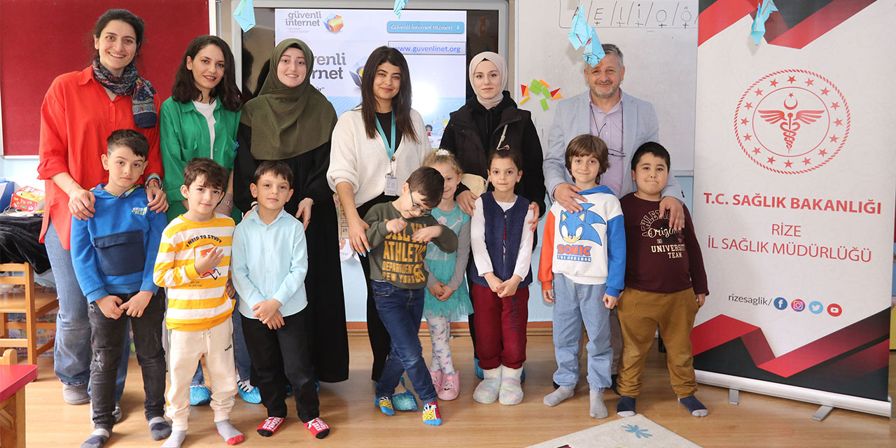 Rize'de anaokulu öğrencilerine “Güvenli İnternet Kullanımı” eğitimi verildi