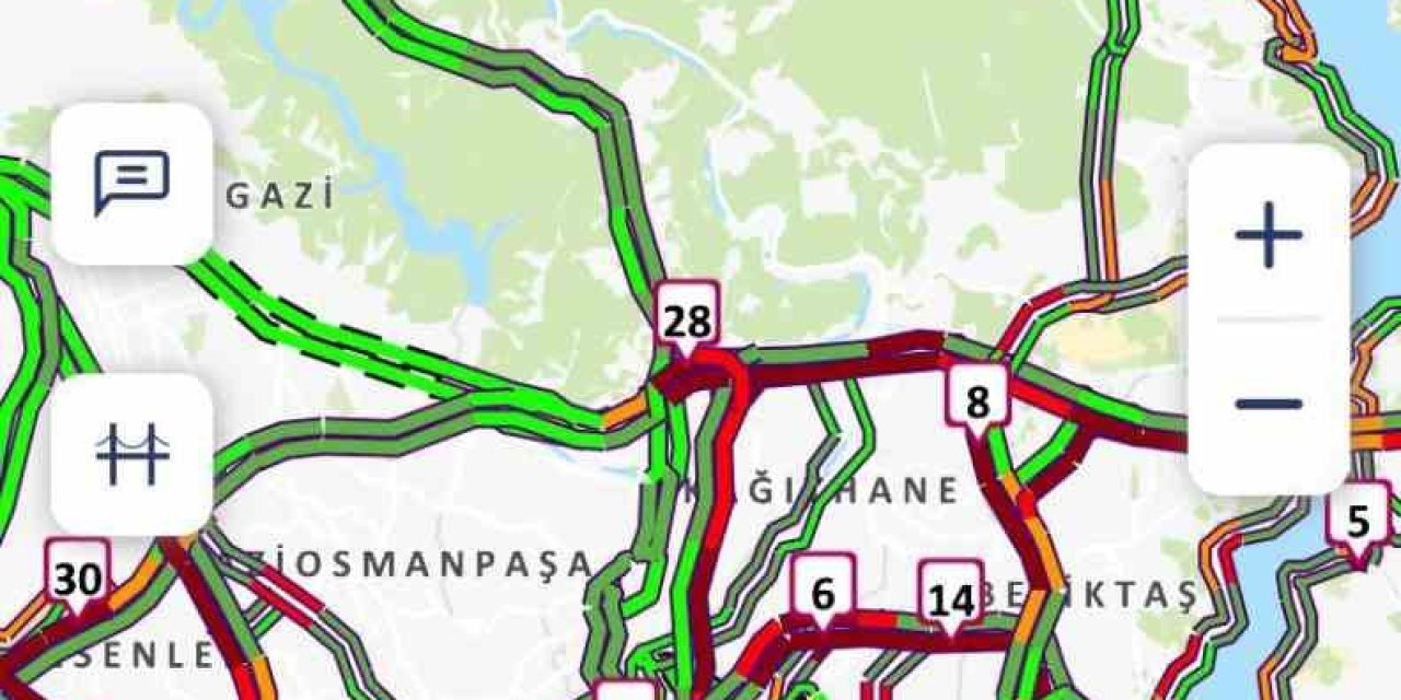 İstanbul’da Trafik Yoğunluğu Yüzde 80’e Ulaştı
