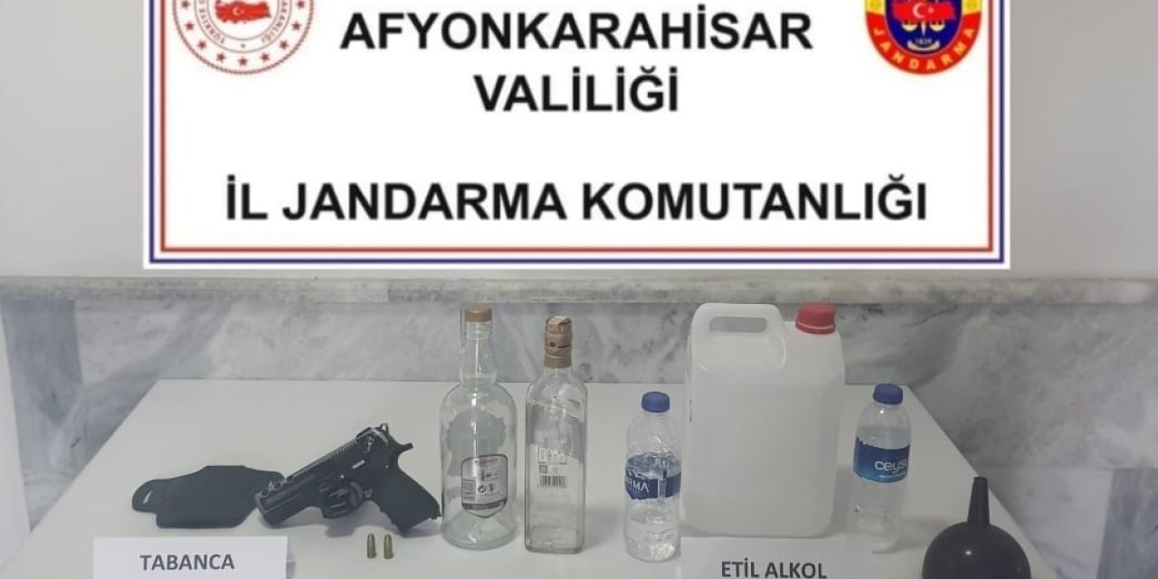 Sahte Alkol Üreten Şahsı Jandarma Yakaladı