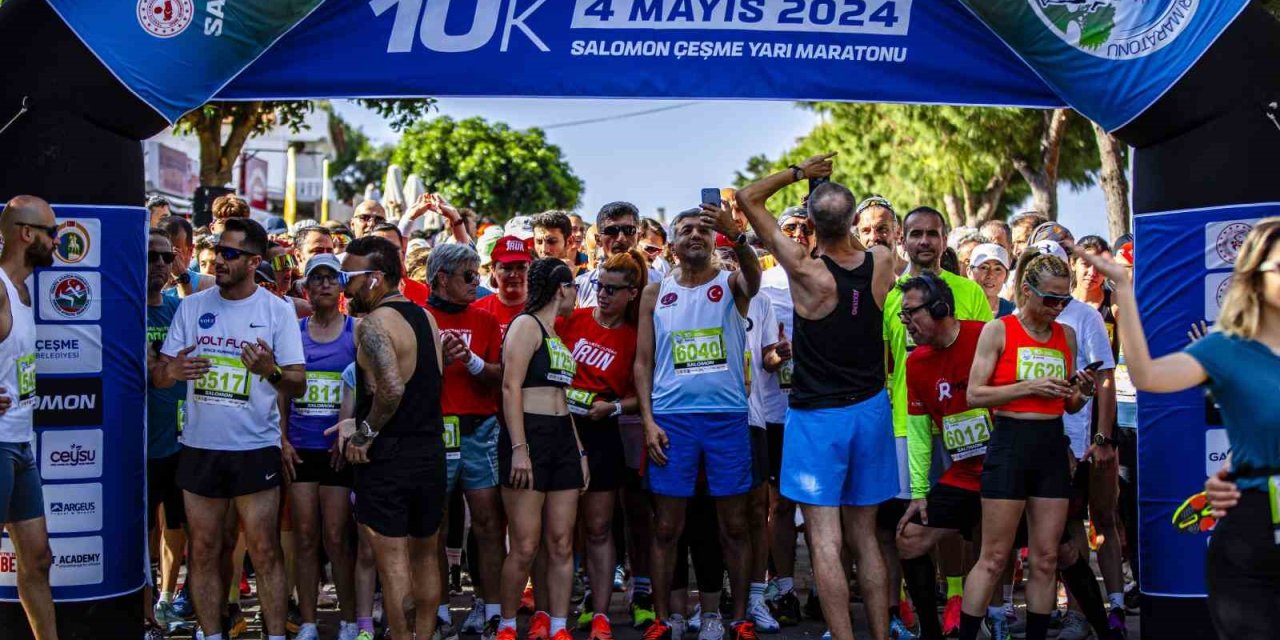 Çeşme Yarı Maratonu Koşuldu