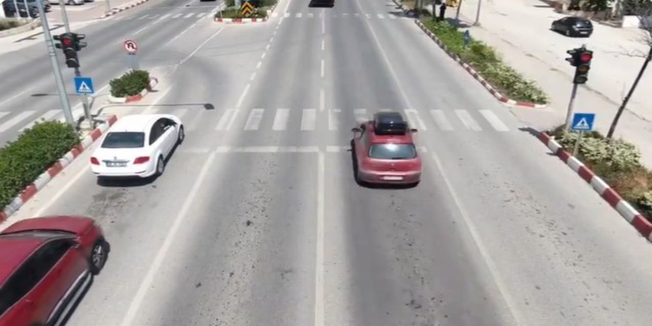 5 Araç Ve Sürücüleri Dron Denetiminden Kaçamadı