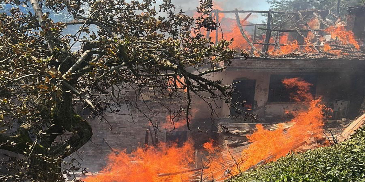 Rize’de Tüp Patladı Ev Yandı