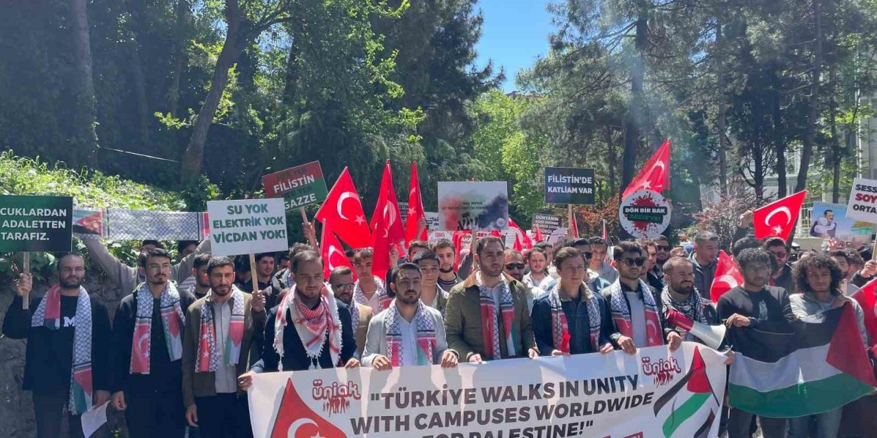 Üniversite Öğrencilerinden İsrail’e Tepki Yürüyüşü