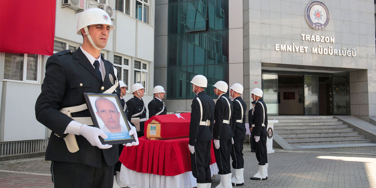 Trabzon'da kansere yenik düşen polis memuru için tören düzenlendi