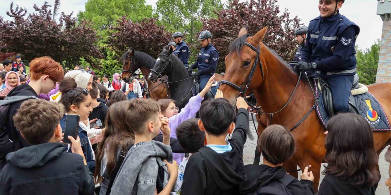 Parklarda Devriyeye Çıkan Atlı Jandarma Takımları Büyük İlgi Topladı