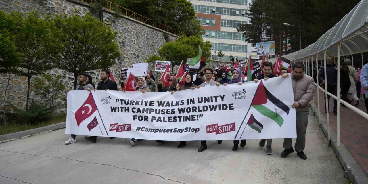 Gümüşhane’den Filistin’e Destek Yürüyüşü