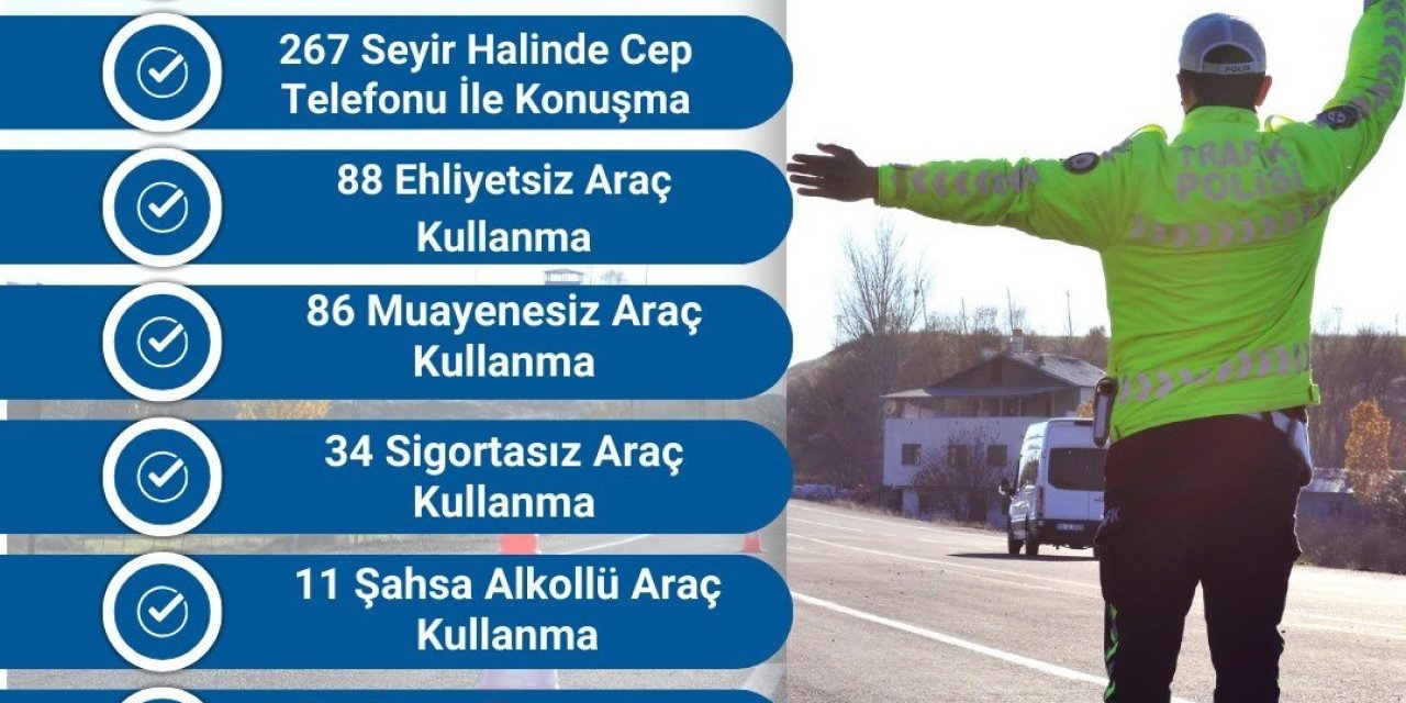 Bingöl’de Nisan Ayında Araçlara 6 Milyon 306 Bin Lira Ceza Kesildi