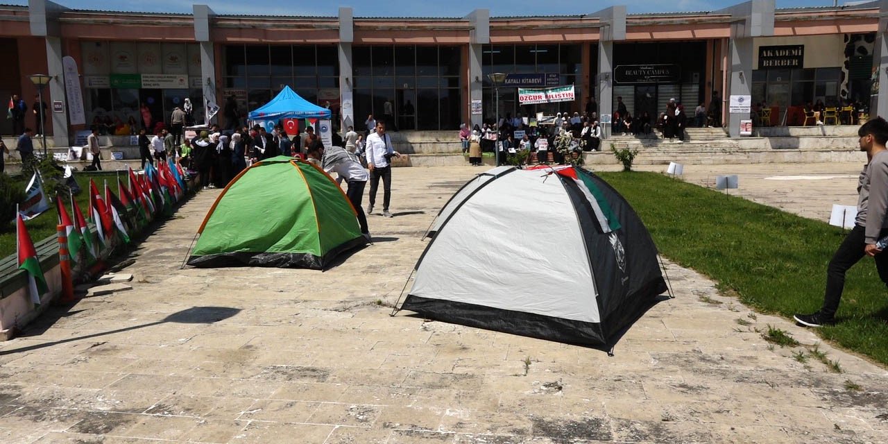 Kırklareli’de Üniversite Öğrencilerinden Filistin’e Destek