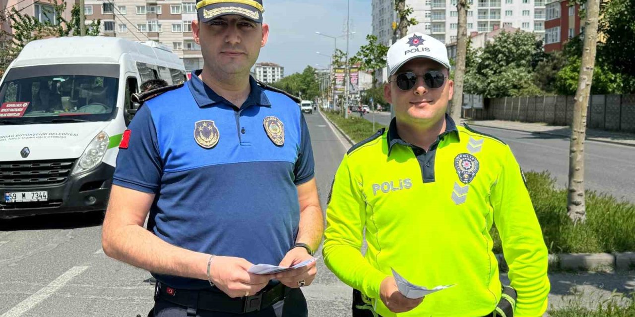 Trafik Haftası’nda Polis Zabıta Kol Kola