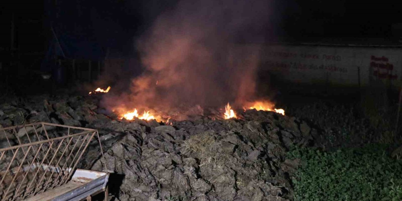 Besihane Bahçesine Serilen Gübre Alev Aldı