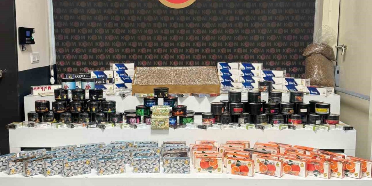 Polis 8 Bin 900 Adet Doldurulmuş Makaron İle Kaçak Ürünler Ele Geçirdi