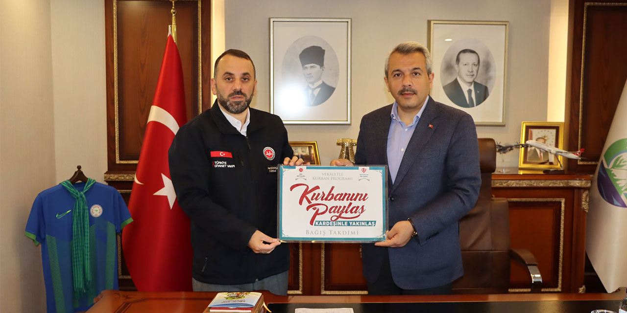 Rize Valisi Baydaş, kurban vekâletini Türkiye Diyanet Vakfı'na verdi