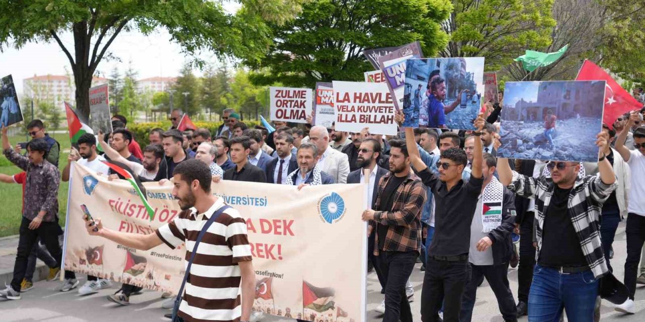 Niğde’de Filistin’e Destek Yürüyüşü Düzenlendi