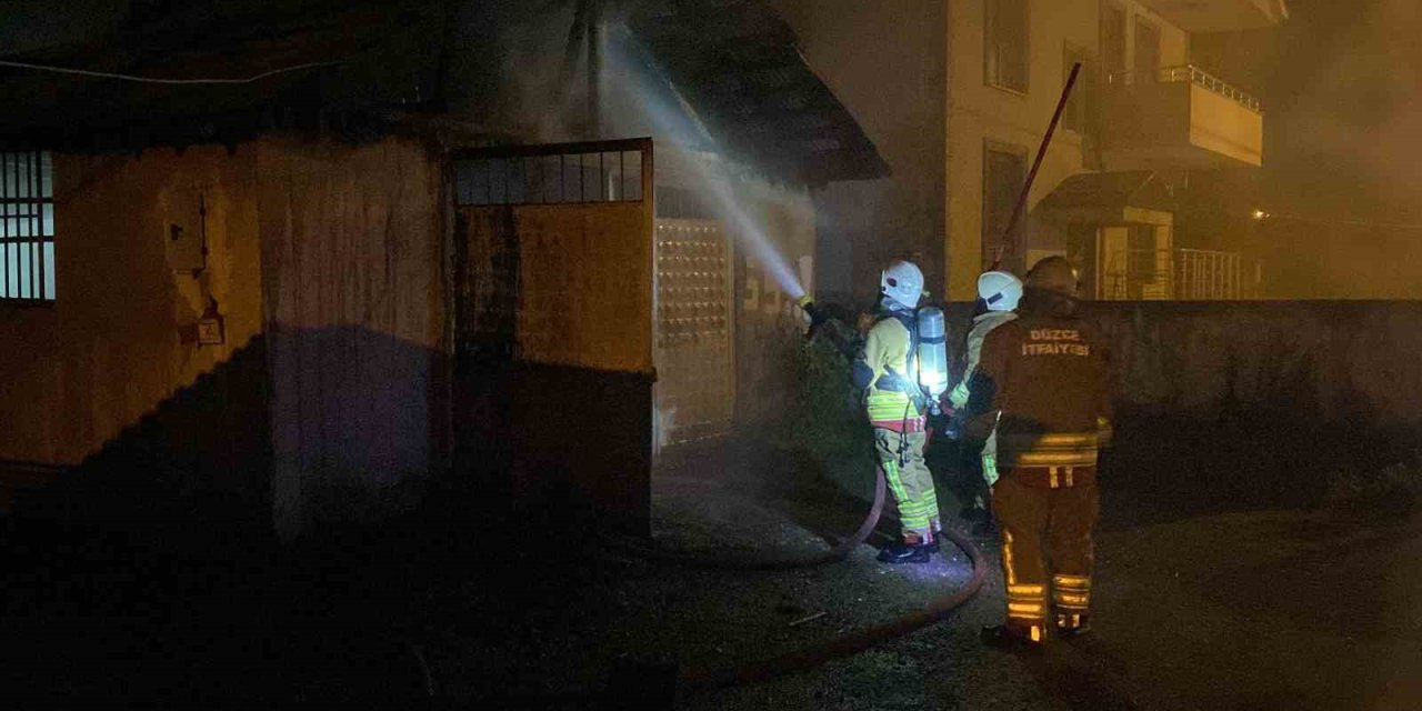 Halı Yıkama Dükkanında Yangın