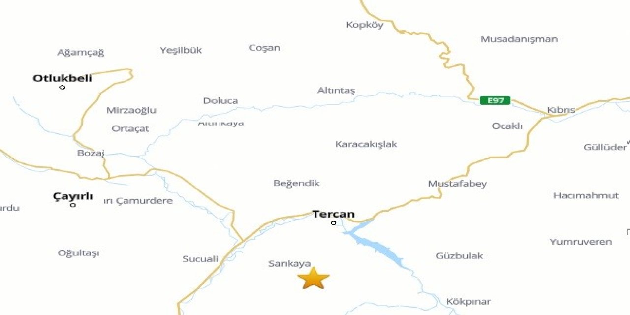 Tercan’da 2.9 Büyüklüğünde Deprem