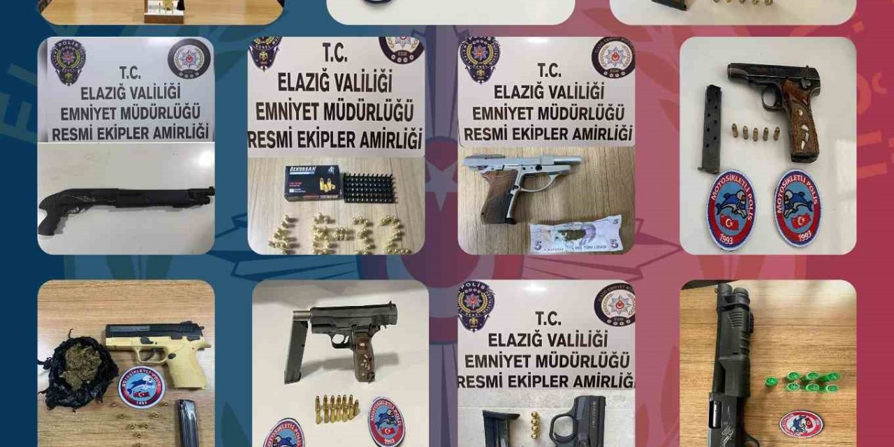 Elazığ’da 15 Adet Ruhsatsız Silah Ele Geçirildi