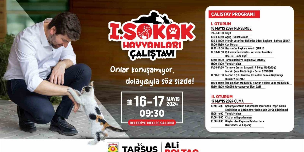 Tarsus’ta ’sokak Hayvanları Çalıştayı’ Düzenlenecek