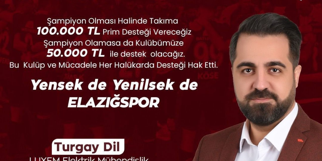 Elazığspor’a 100 Bin Liralık Prim Sözü