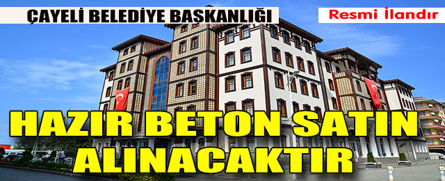 Hazır Beton Satın Alınacaktır