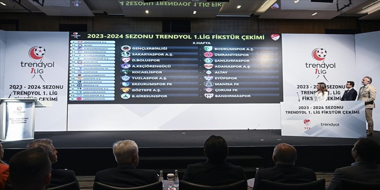 Trendyol 1. Lig'de 2023-2024 sezonunun fikstür çekimi yapıldı