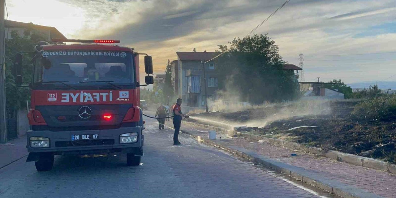 Boş Arazide Başlayan Yangın Ormana Ulaşamadan Söndürüldü