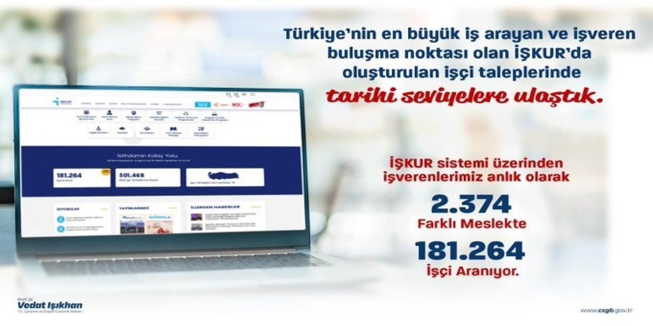 Bakan Işıkhan: “İş Arayan Vatandaşlarımızı İşkur’a Davet Ediyorum”