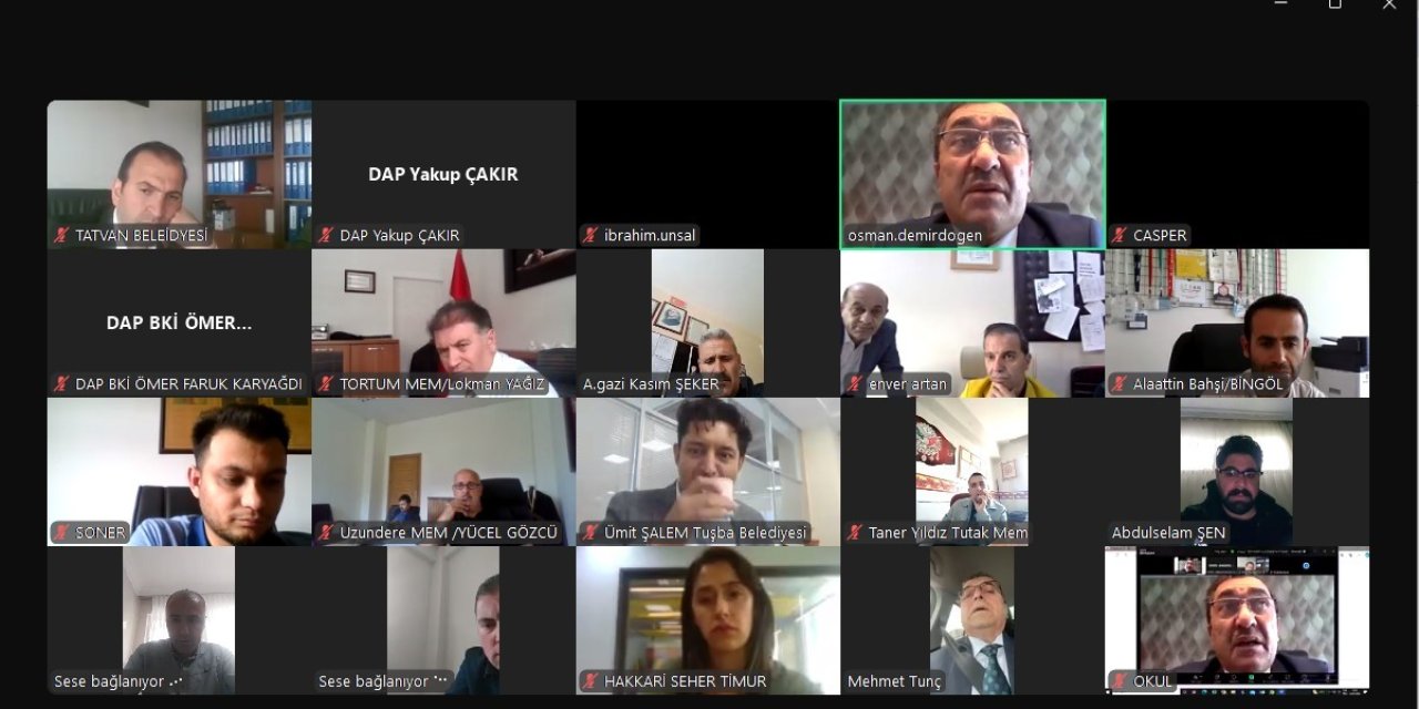 Dap Ve Uygulayıcı Kuruluşlarla Çevrimiçi Toplantı