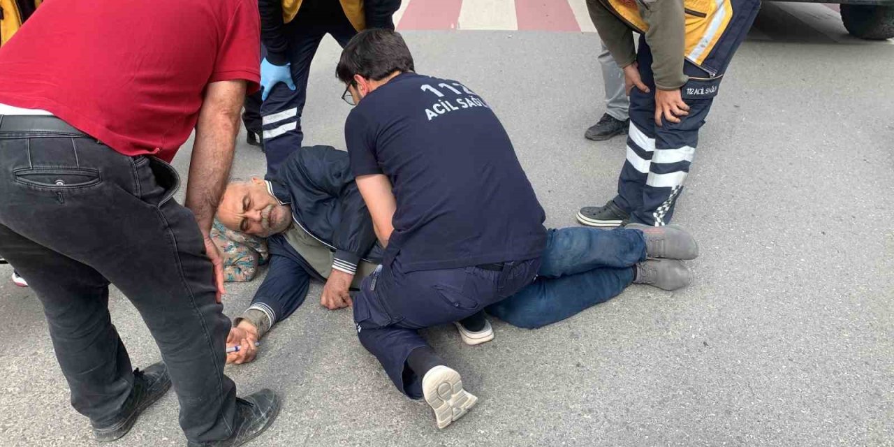 Karaman’da Kamyonetin Çarptığı Yaşlı Adam Yaralandı