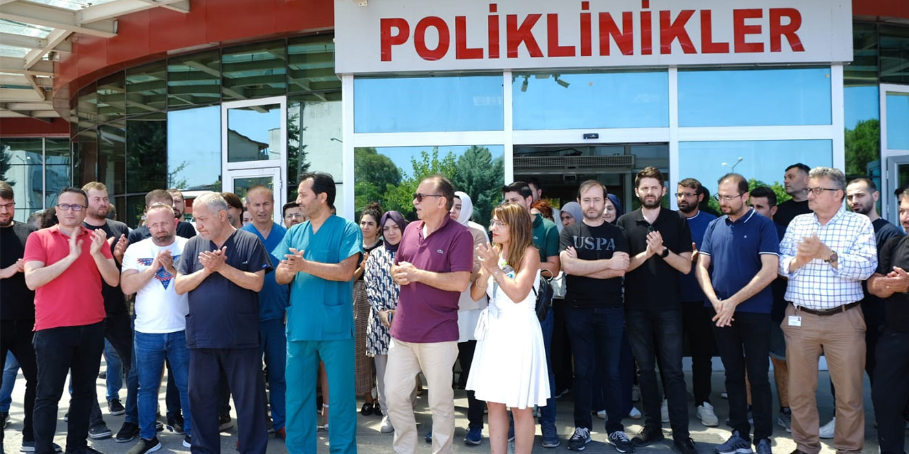Ordu'da doktorun darp edilmesi protesto edildi