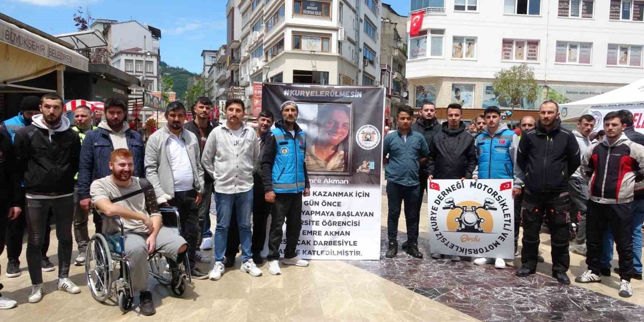 Ordu’da Motosikletli Kuryeler, Ata Emre İçin Toplandı