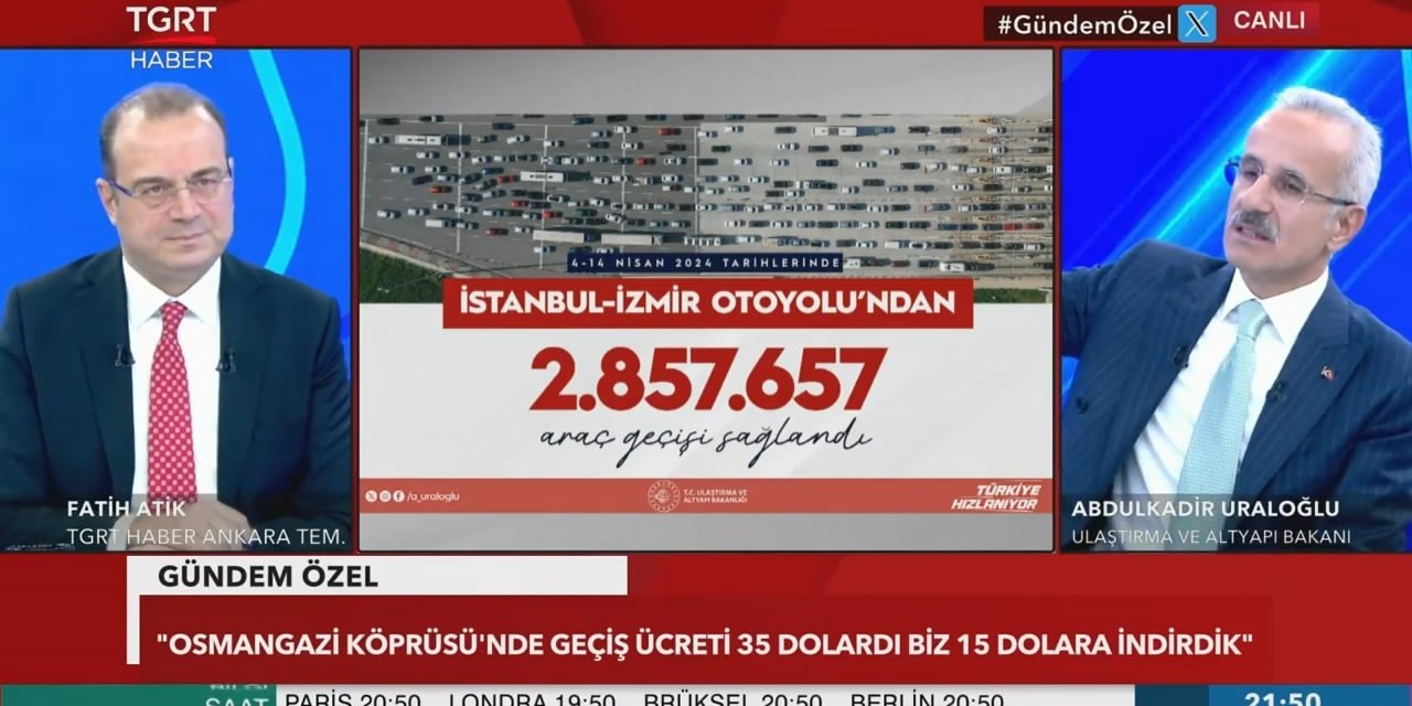 Ulaştırma Ve Altyapı Bakanı Abdülkadir Uraloğlu’ndan Bursa’ya Yeni Otoyol Müjdesi