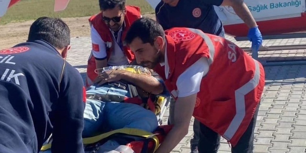 Erciş’te Ayağı Kırılan Vatandaş İçin Ambulans Helikopter Havalandı