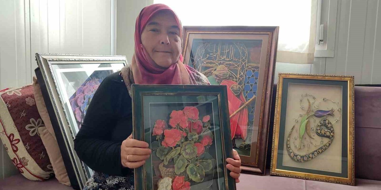 Depremzede Kadının Tablo Tutkusu Geçim Kaynağı Oldu