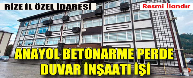 Anayol Betonarme Perde Duvar İnşaatı İşi