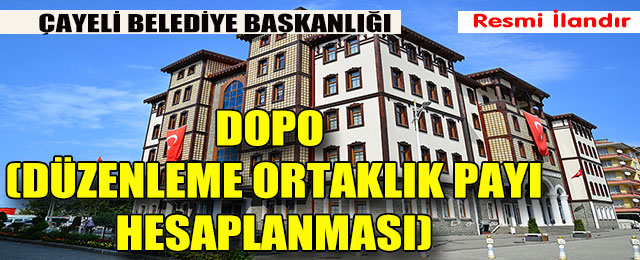 Düzenleme Ortaklık Payı Hesaplanması