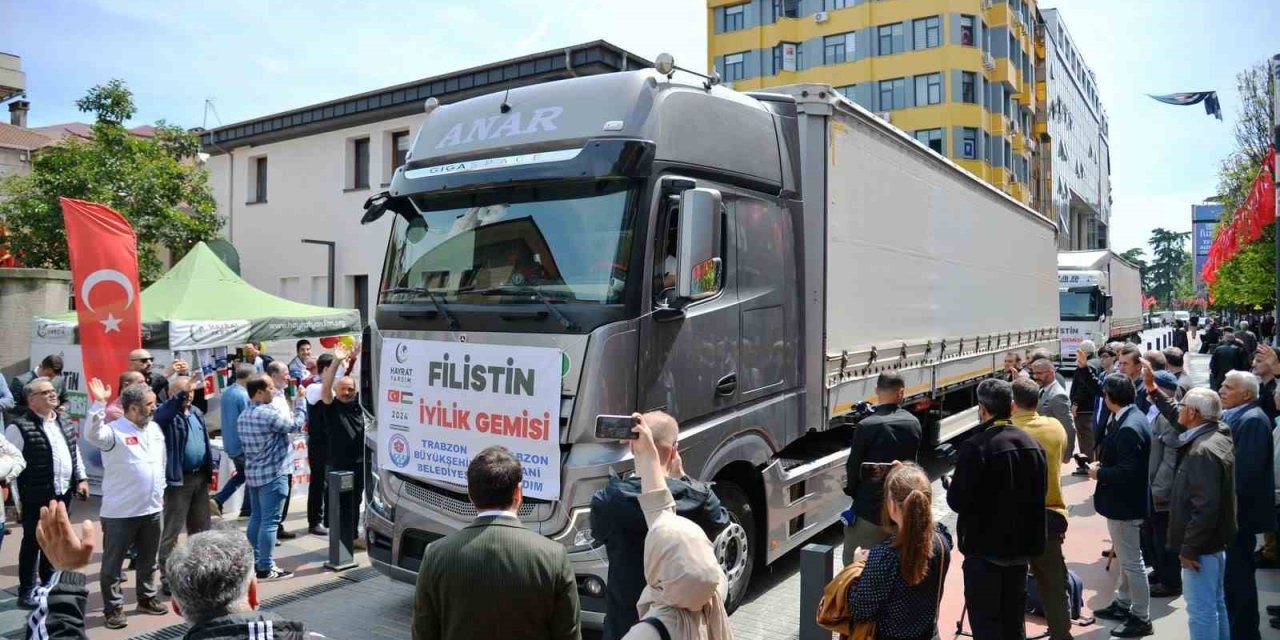 Trabzon’dan Filistin’e Yardım Tırları Yola Çıktı