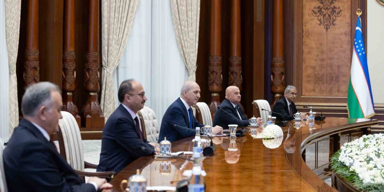 Tbmm Başkanı Kurtulmuş, Özbekistan Cumhurbaşkanı Mirziyoyev Tarafından Kabul Edildi