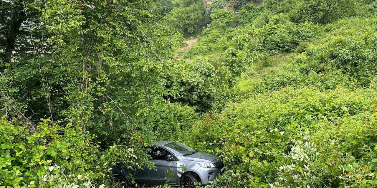Direksiyon Hakimiyetini Kaybeden Sürücü Şarampole Devrildi