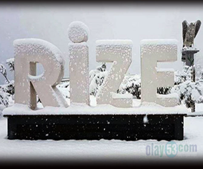Rize’ye kuvvetli kar yağışı uyarısı