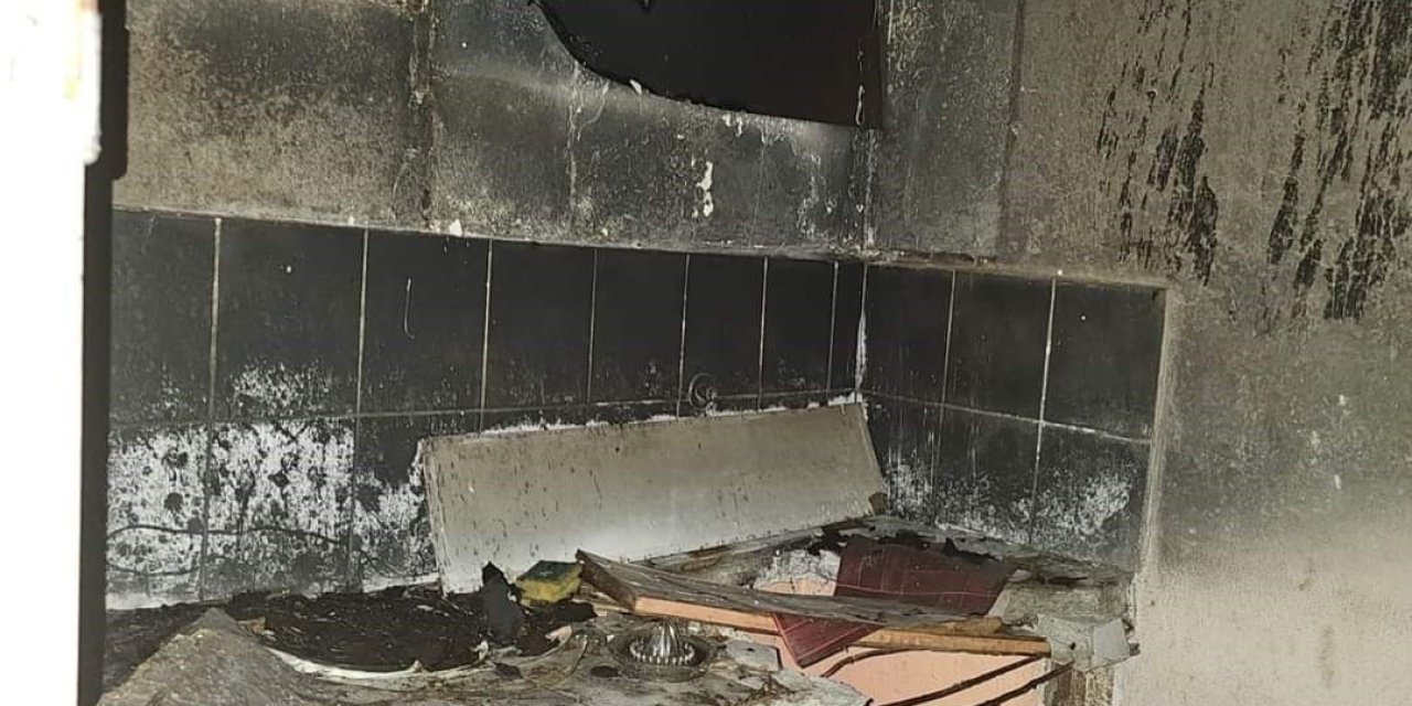 Babaeski’de Metruk Binada Yangını