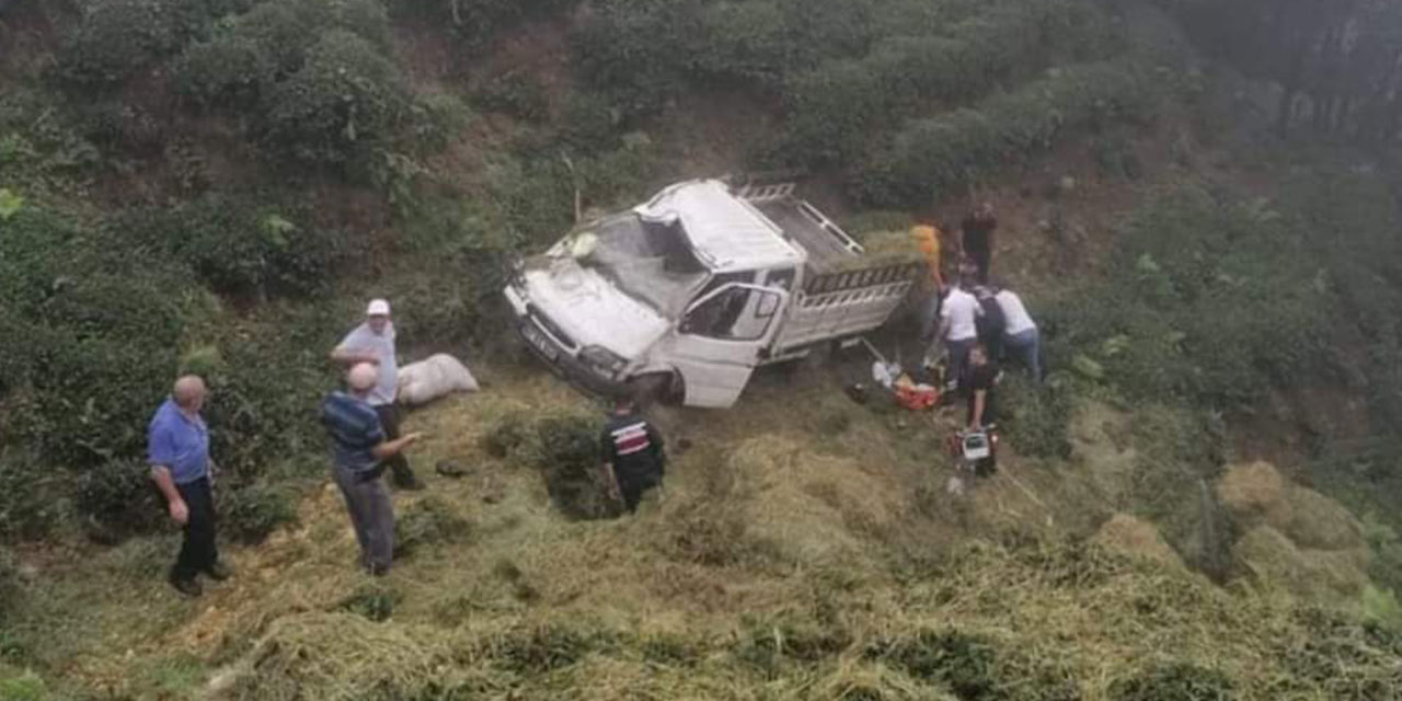 Trabzon'da kamyonet şarampole devrildi 3 ölü, 1 yaralı
