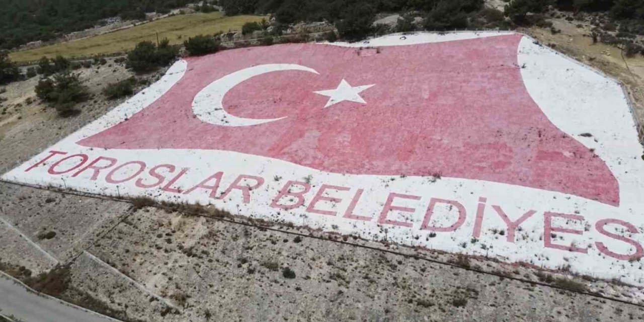 Mersin’in Simgesi Haline Gelen Dev Türk Bayrağı Bakıma Alınıyor