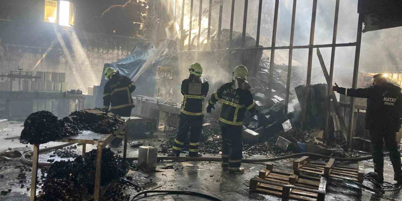Zeytinyağı Fabrikasındaki Yangın 3 Saat Süren Çalışmayla Söndürüldü