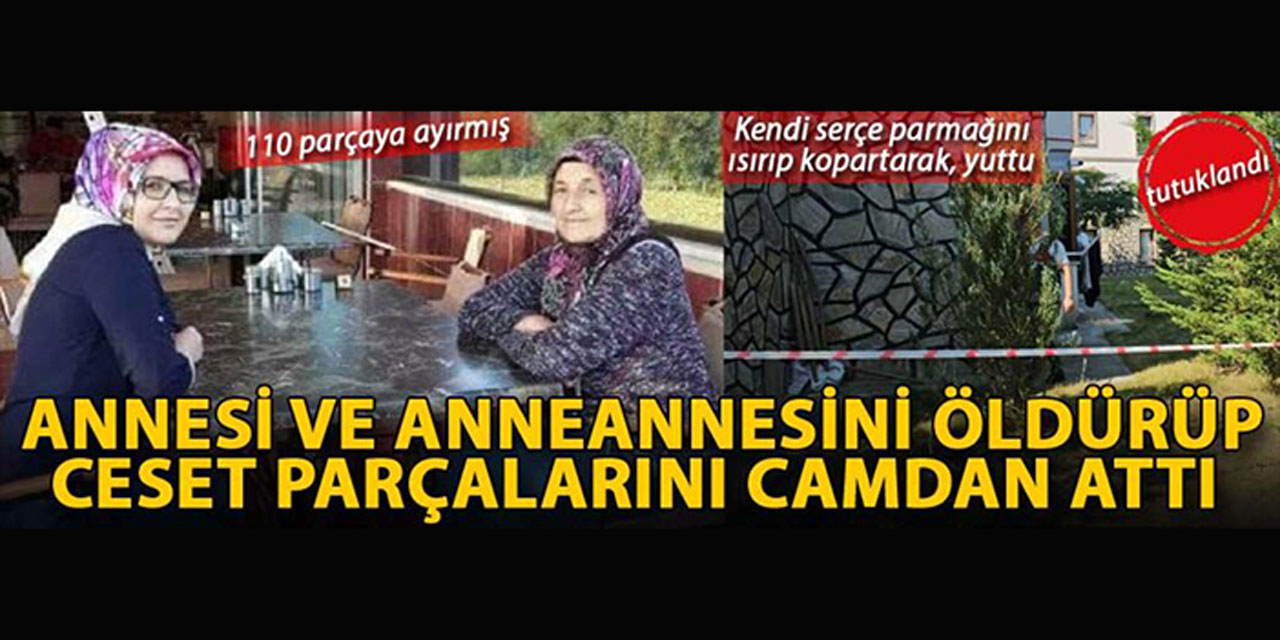 Annesi ve anneannesini öldürüp, ceset parçalarını 110 parçaya ayırmış